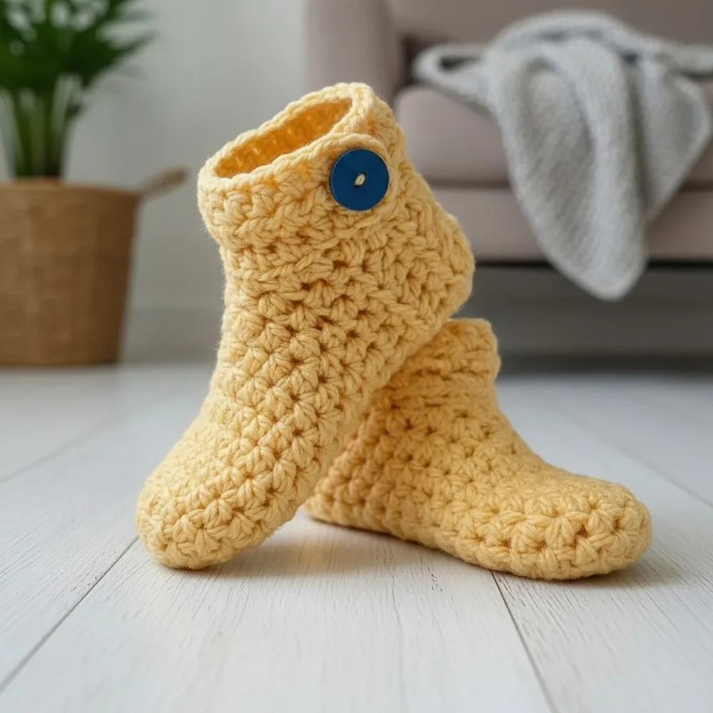 Cozy Crochet Slippers for Adults – Free Pattern for Snug Feet