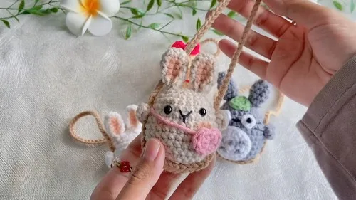 Crochet Chick Bunny & Totoro Swing Amigurumi Pattern — photo 3