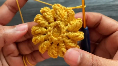 Crochet floral mandala doily for table decor — photo 3