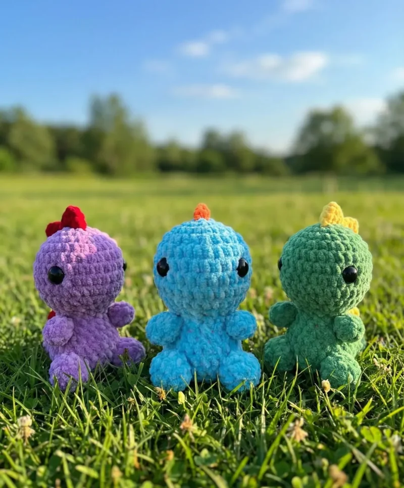 Crochet a no-sew amigurumi dinosaur in one continuous piece — photo 3