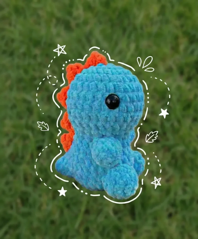 Crochet a no-sew amigurumi dinosaur in one continuous piece — photo 4