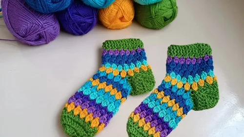 Crochet worsted weight socks with a turned heel — photo 2