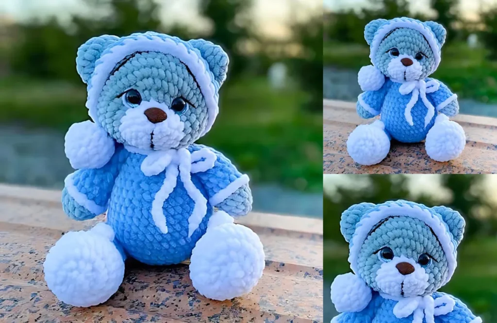 Crochet Teddy Bear in Pajamas Pattern: Cozy Amigurumi Friend