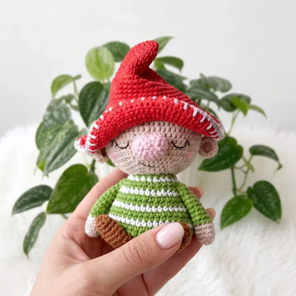 Little Gnome Amigurumi Pattern: Pointy Hat & Rosy Cheeks