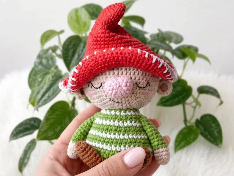 Little Gnome Amigurumi Pattern: Pointy Hat & Rosy Cheeks
