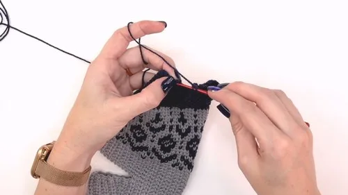 Toe-Up Woodland Walker Crochet Socks With Colorwork Cuff — photo 3